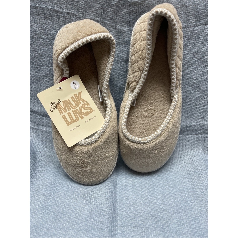 Muk Luks Beverly Womens Memory Foam Slip-On Slippers, Sz S 5-6